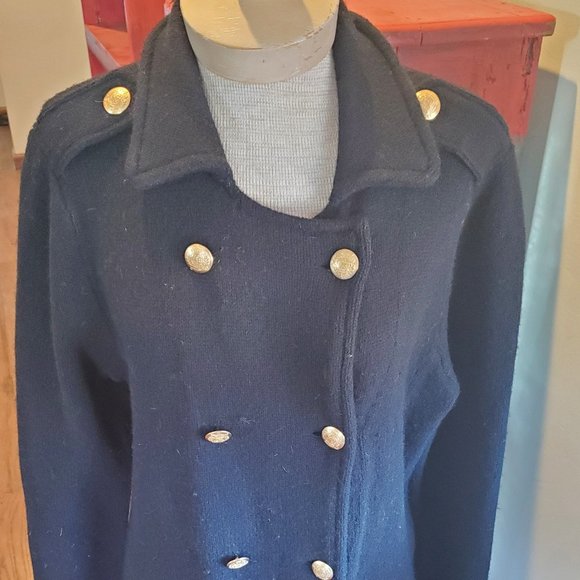 Chaps (Ralph Lauren)military, sweater coat - Picture 2 of 8